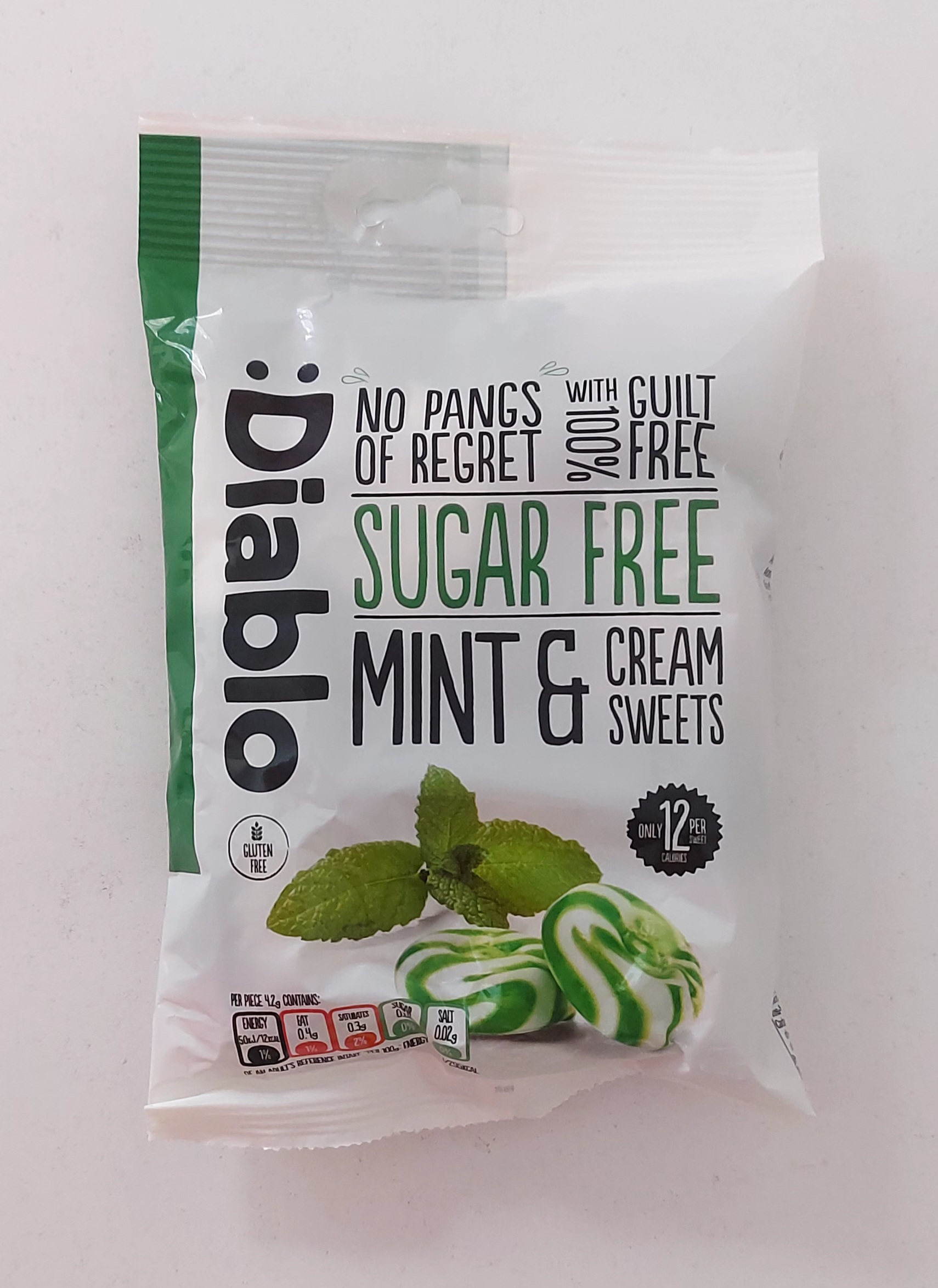 آبنیات بدون قند و بدون گلوتن نعنایی دیابلو ۸۰ گرم