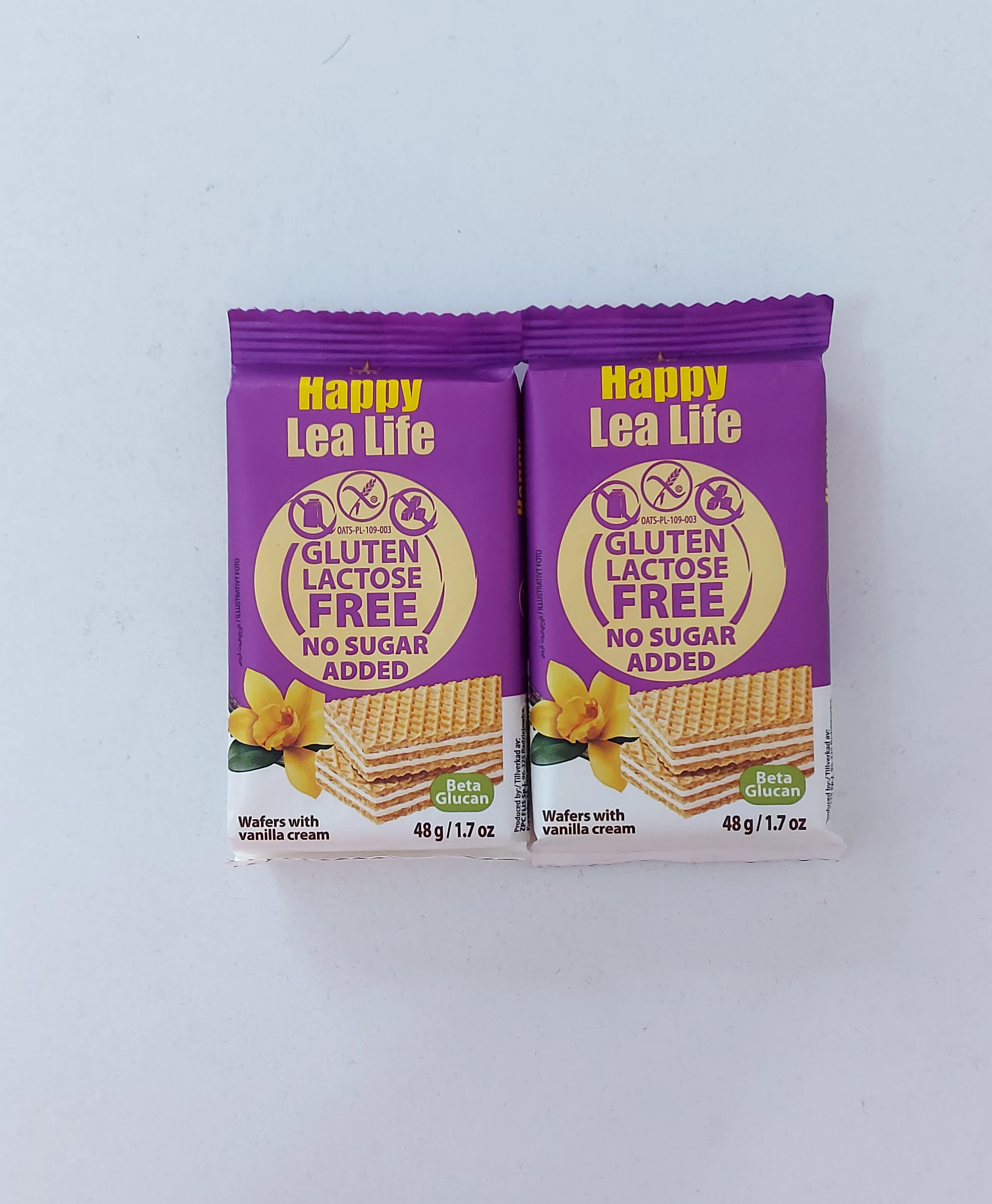 ویفر وانیلی بدون گلوتن و بدون قند و لاکتوز لیا لایف ۴۸ گرم