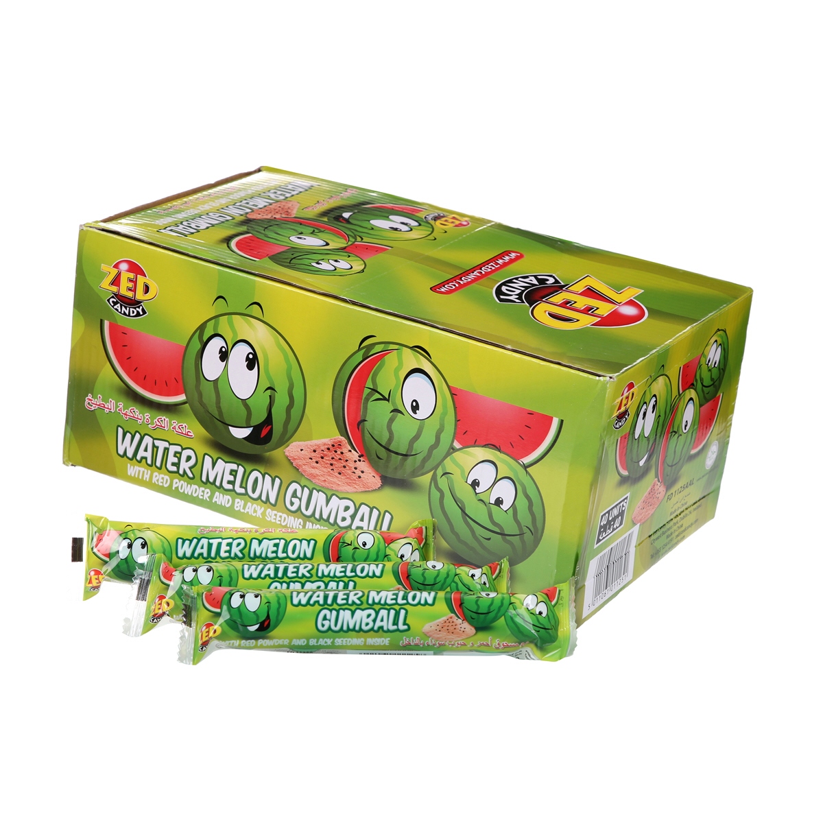 آدامس واتر ملون ۴عددی بدون گلوتن zed candy