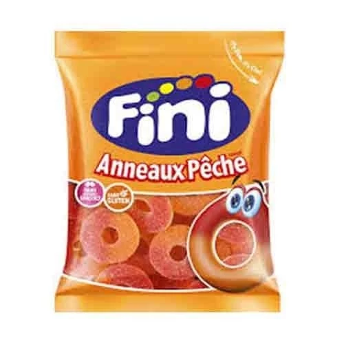 پاستیل شکری بدون گلوتن و چربی حلقه های هلو ۹۰ گرم