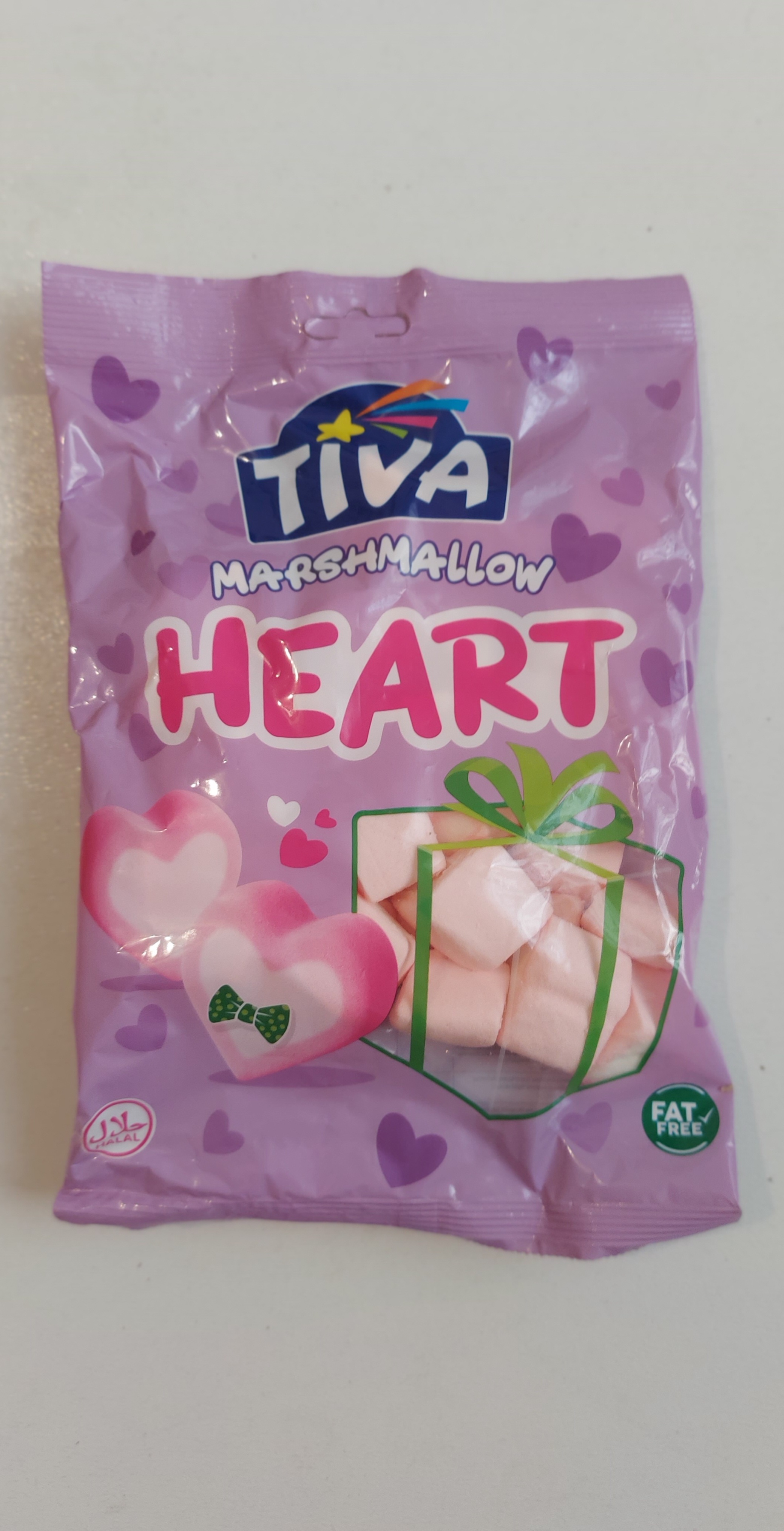 مارشمالو قلب بدون گلوتن تیوا ۱۴۰ گرم